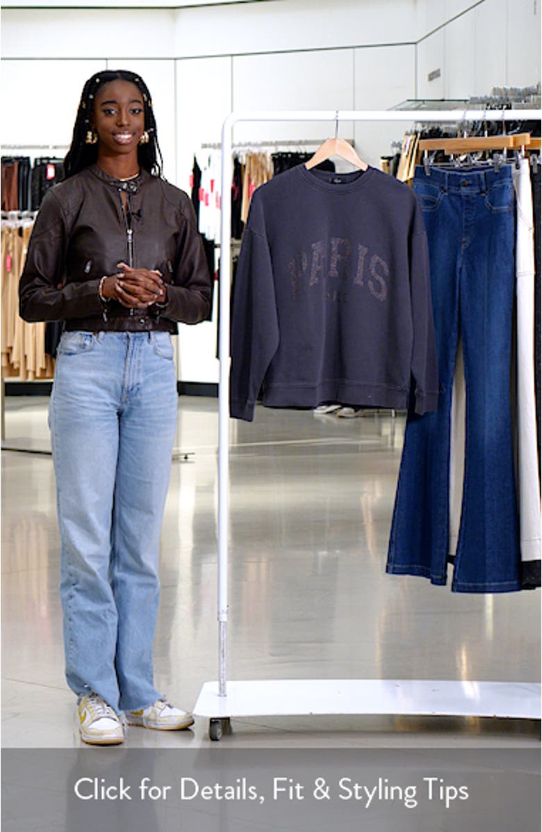 Varsity Paris Cotton Graphic Sweatshirt, sales video thumbnail