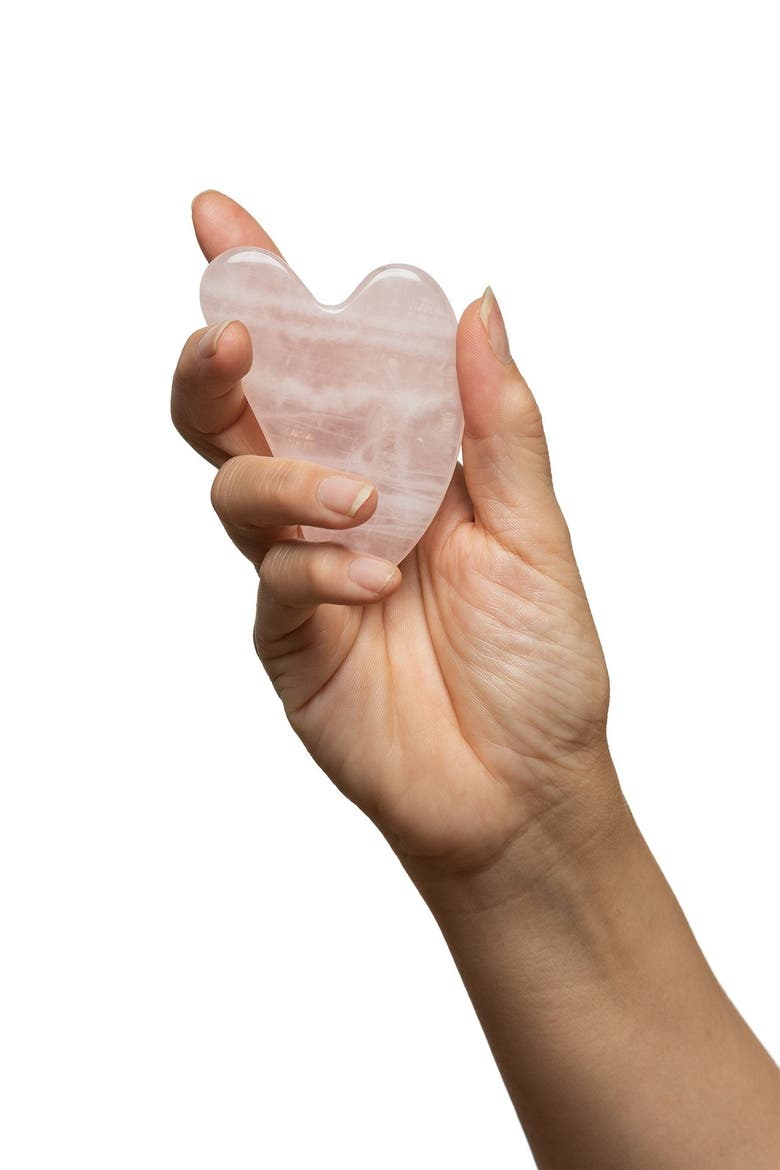 Gua Sha Facial Ritual Smoothing Stone, Alternate, color, Rose Quartz