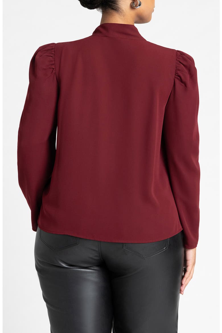 Drape Front Blouse, Alternate, color, ZINFINDEL