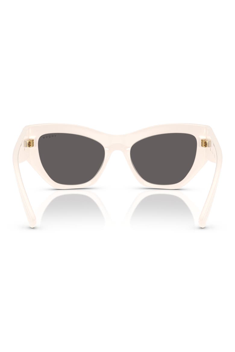 53mm Irregular Sunglasses, Alternate, color, BLACK WHITE