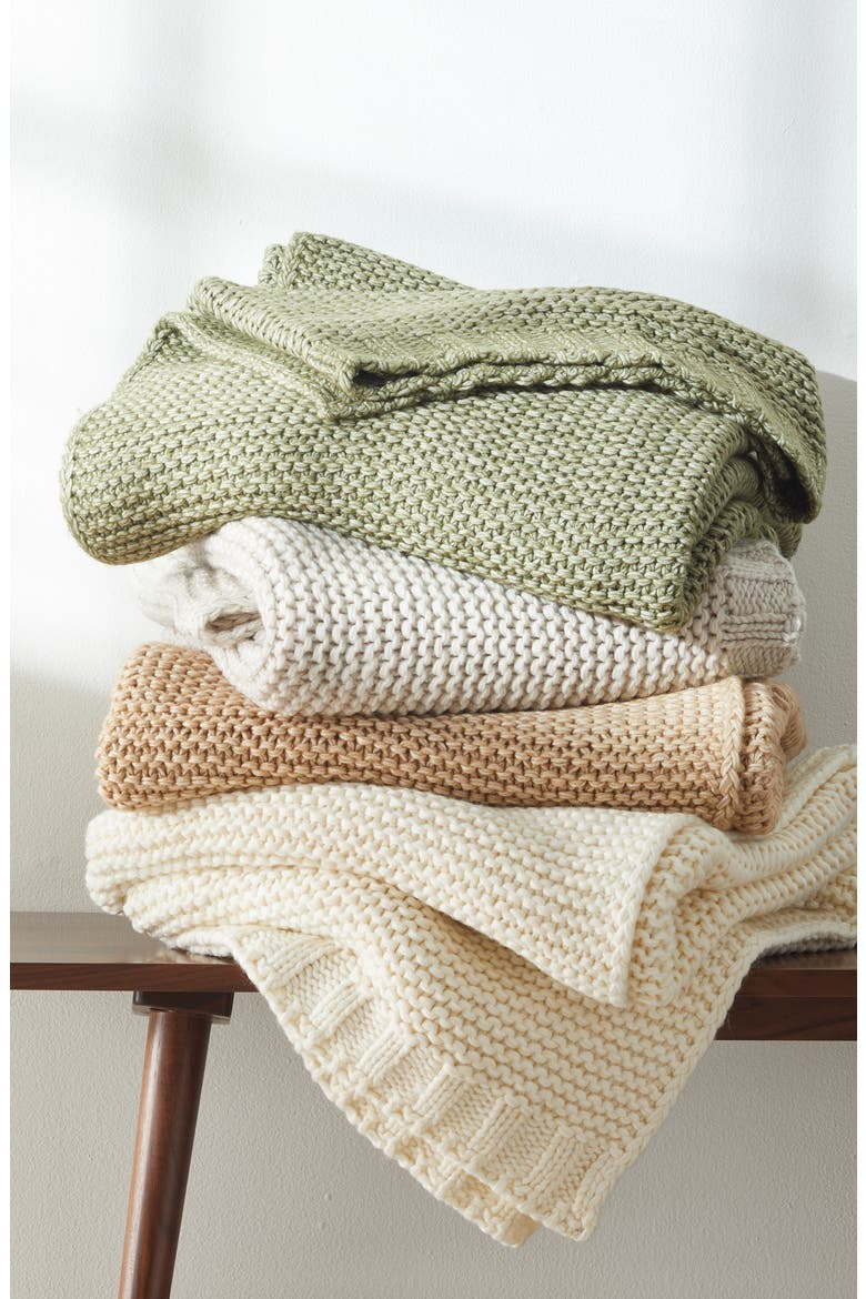 Heathered Knit Throw Blanket, Alternate, color, GREY VAPOR