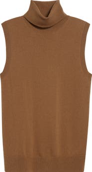 Michael Kors Collection Sleeveless Cashmere Turtleneck Sweater