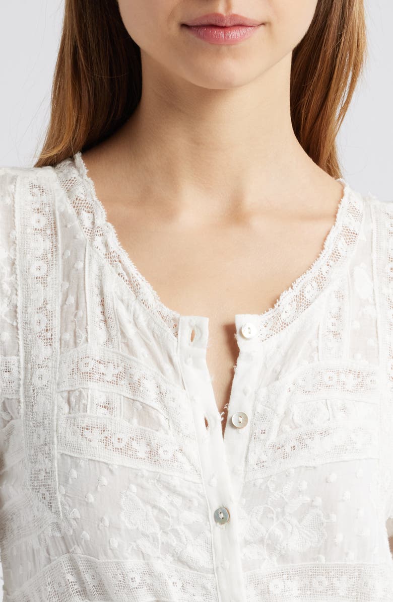 LoveShackFancy Minka Lace Maxi Dress, Alternate, color, True White