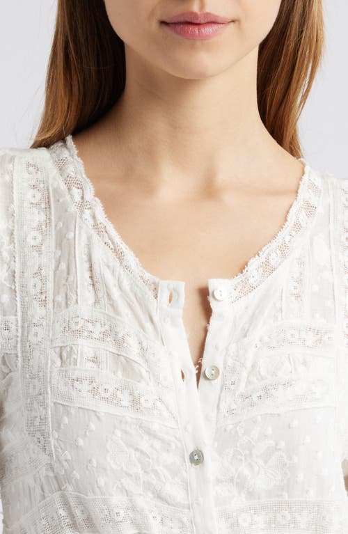 Loveshackfancy Minka Mixed Lace Cotton Maxi Dress In True White