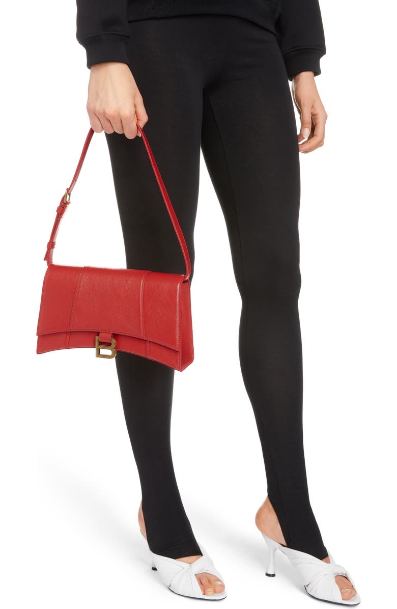 Balenciaga Small Hourglass Sling Leather Shoulder Bag, Alternate, color,