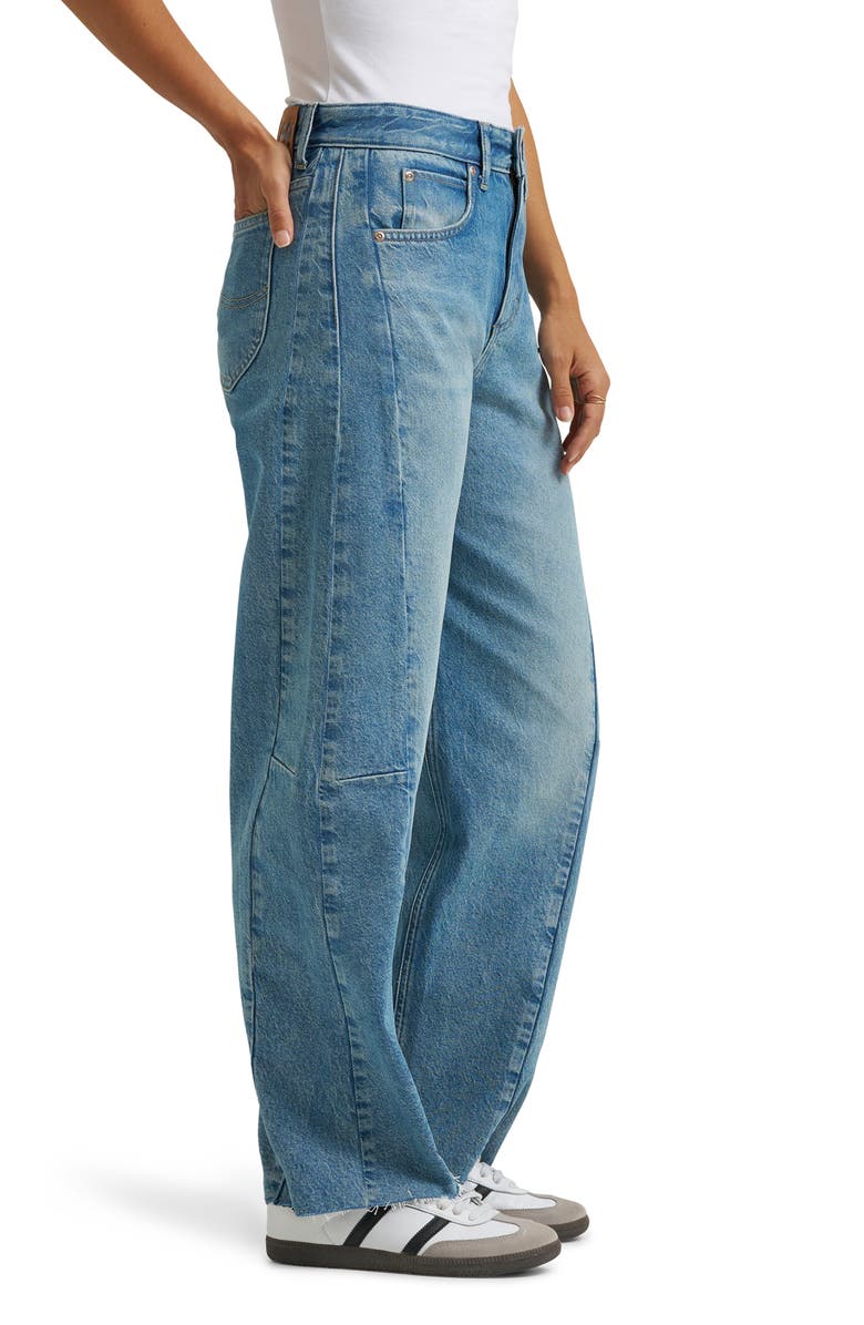 Lee Rider Low Slung Raw Hem Barrel Leg Jeans, Alternate, color, Memory Trip