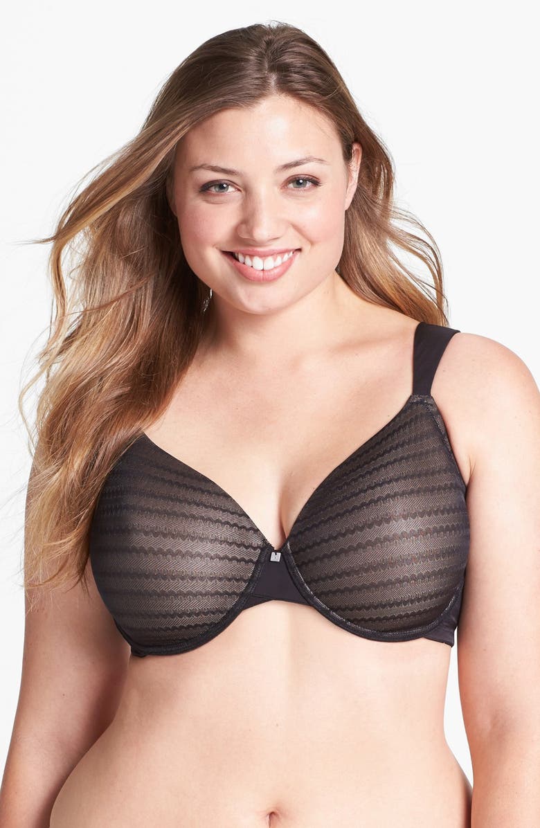 Natori N Natori 'Conceal' Full Figure Underwire T-Shirt Bra, Alternate, color, Black/Cafe