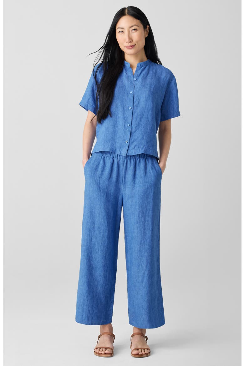 Organic Linen Crop Wide Leg Pants, Alternate, color, ULTMA