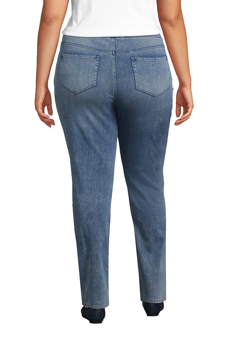 Starfish High Rise Knit Denim Straight Jeans, Alternate, color, Light Brook
