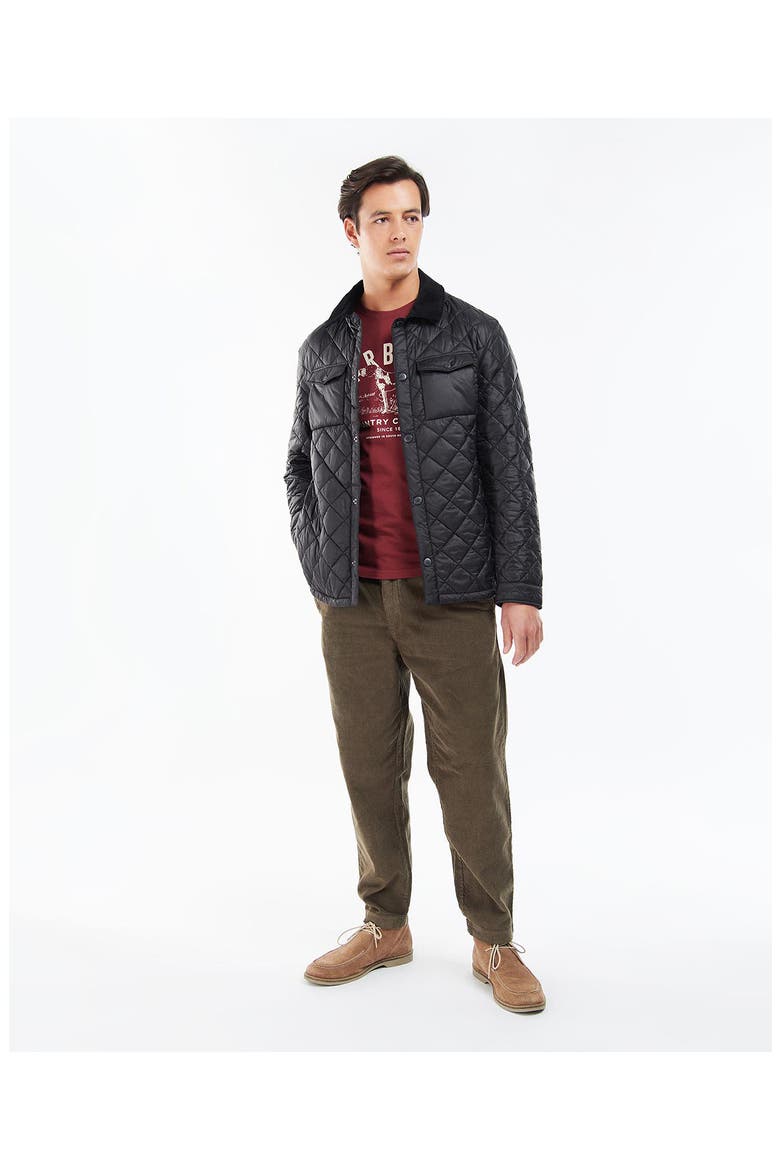 Quilted Shirt Jacket, Alternate, color, BLACK