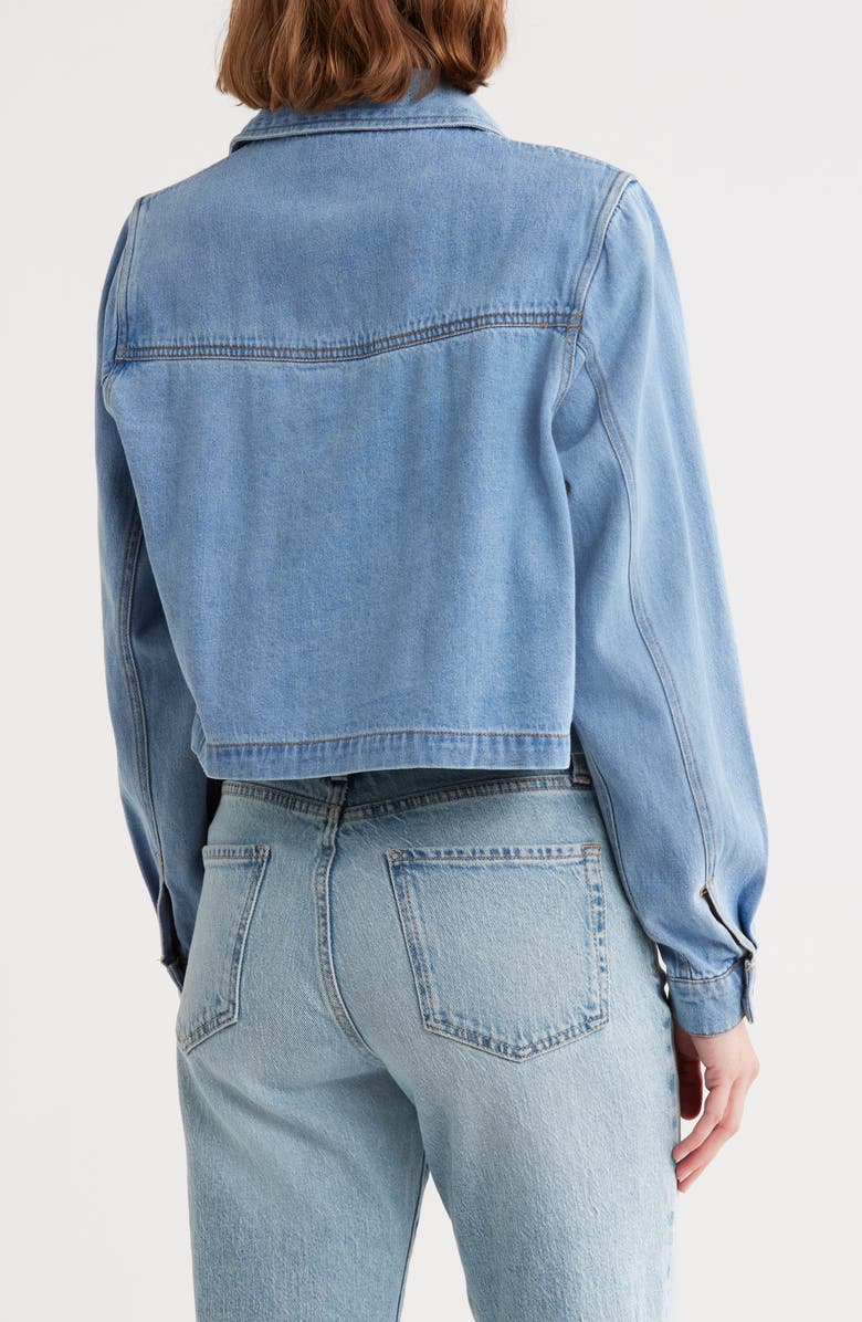 INDUSTRY REPUBLIC CLOTHING Crop Denim Shirt Jacket, Alternate, color, 