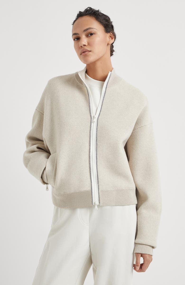 Brunello Cucinelli Double-knit outerwear, Alternate, color, 