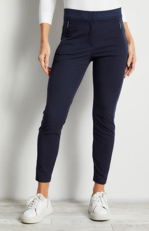 Anatomie Ipant Hybrid Zip Front Slim Fit Pant In Navy