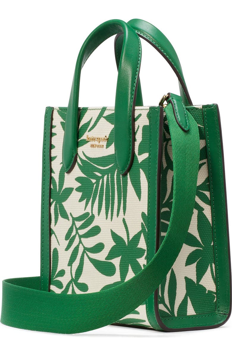 Kate Spade New York mini manhattan foliage print tote, Alternate, color,