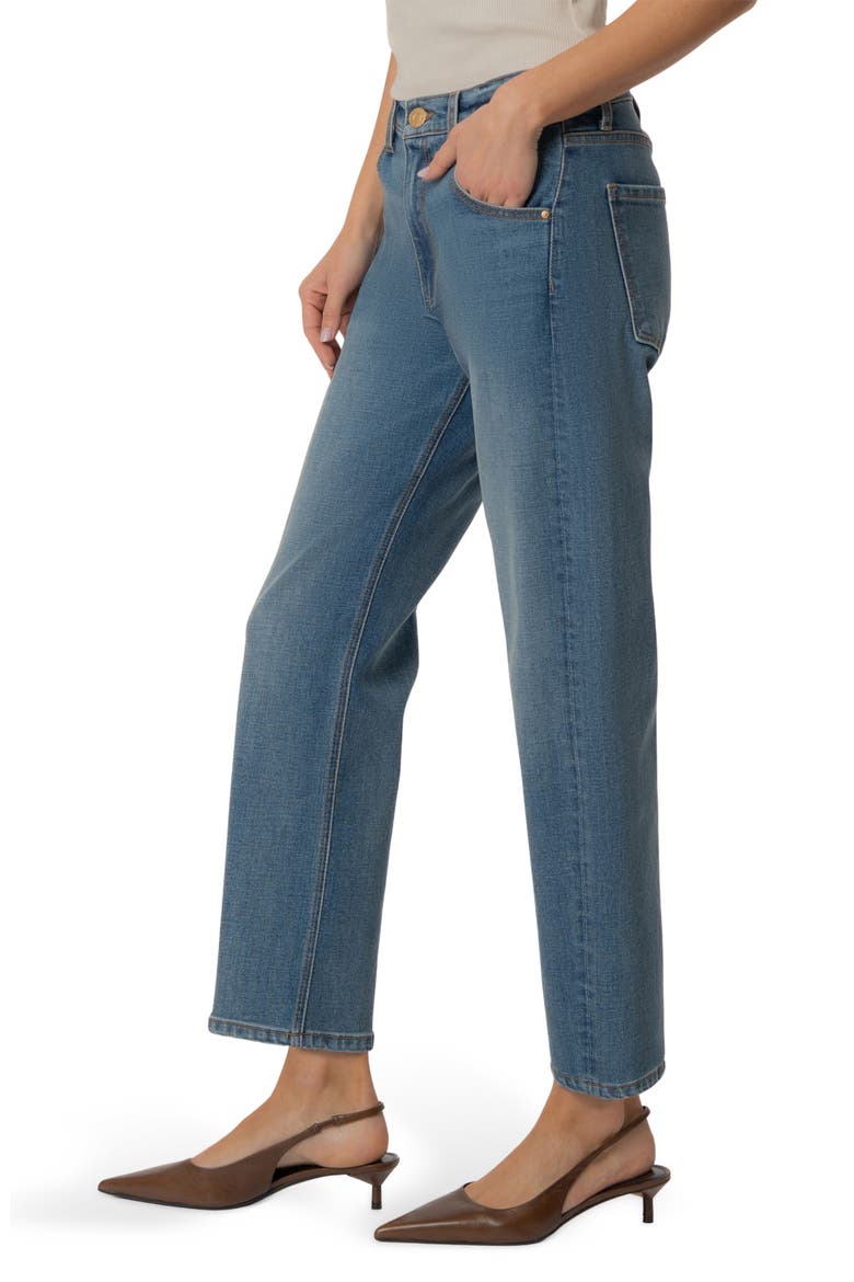 Kit High Waist Ankle Baggy Straight Leg Jeans, Alternate, color, DISCUSS