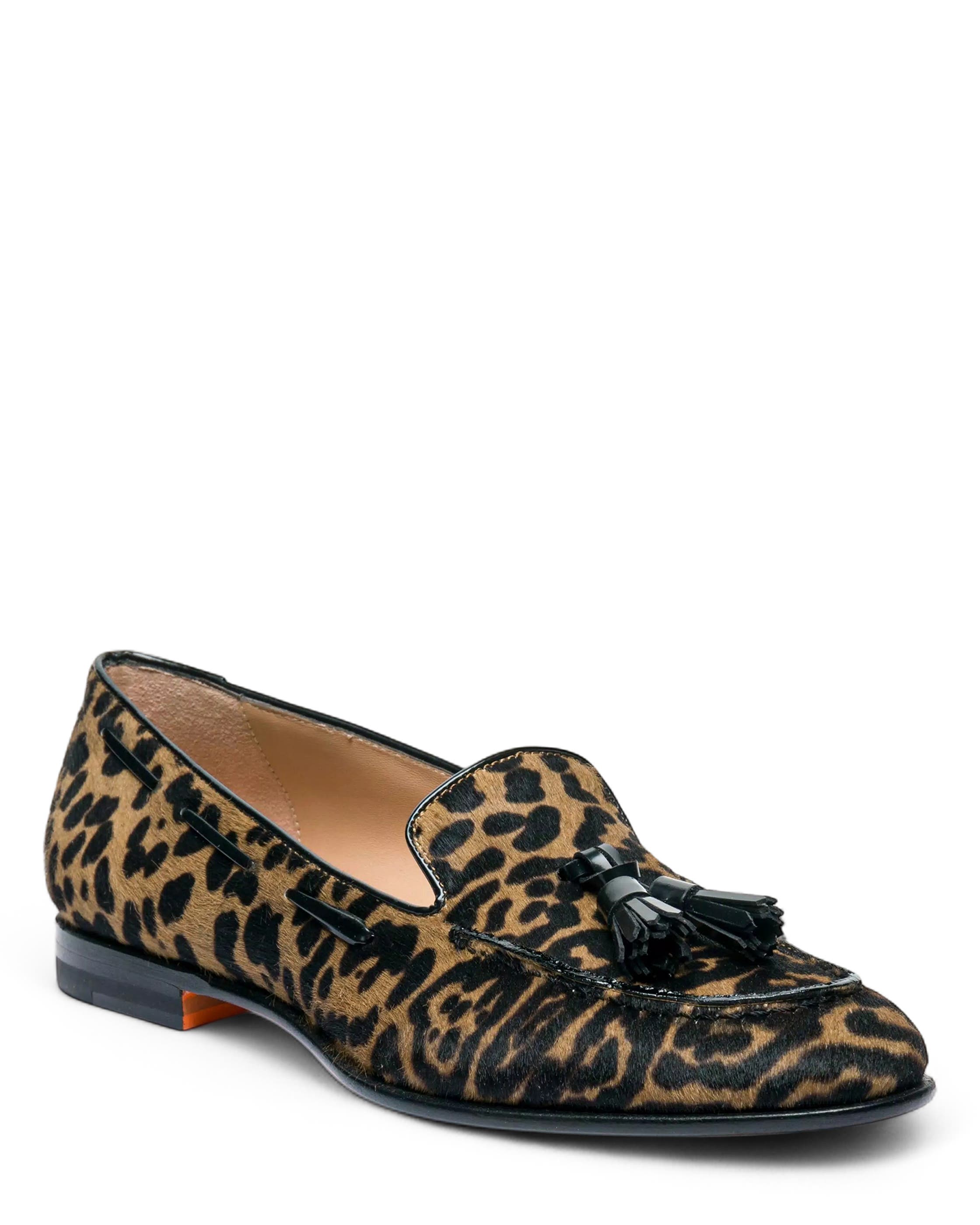 Cavallino Leather Tassel Loafer, Alternate, color, Brown
