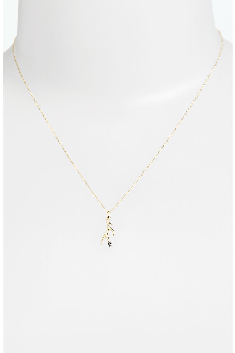 Antler Pendant Necklace, Alternate, color, YELLOW GOLD