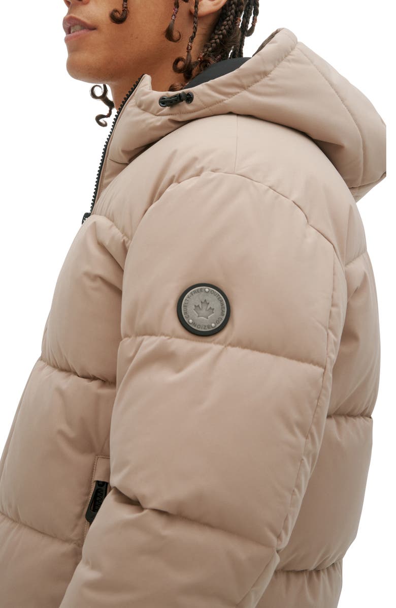 Noize Gunnar Hooded Puffer Bomber Jacket, Alternate, color, Sand