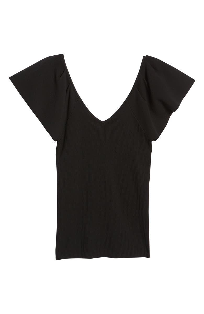 Halogen<sup>®</sup> Flutter Sleeve Rib Sweater, Alternate, color, 