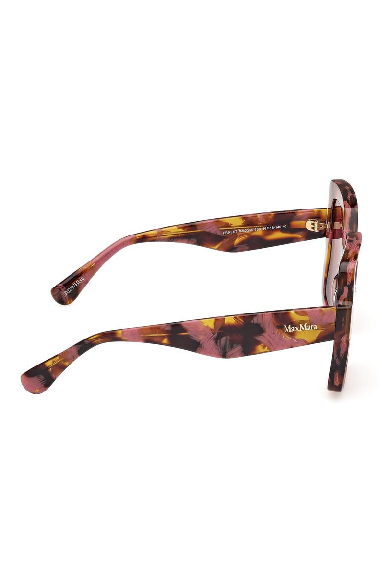 Ernest 56mm Square Sunglasses, Alternate, color, COLOURED HAVANA / BORDEAUX