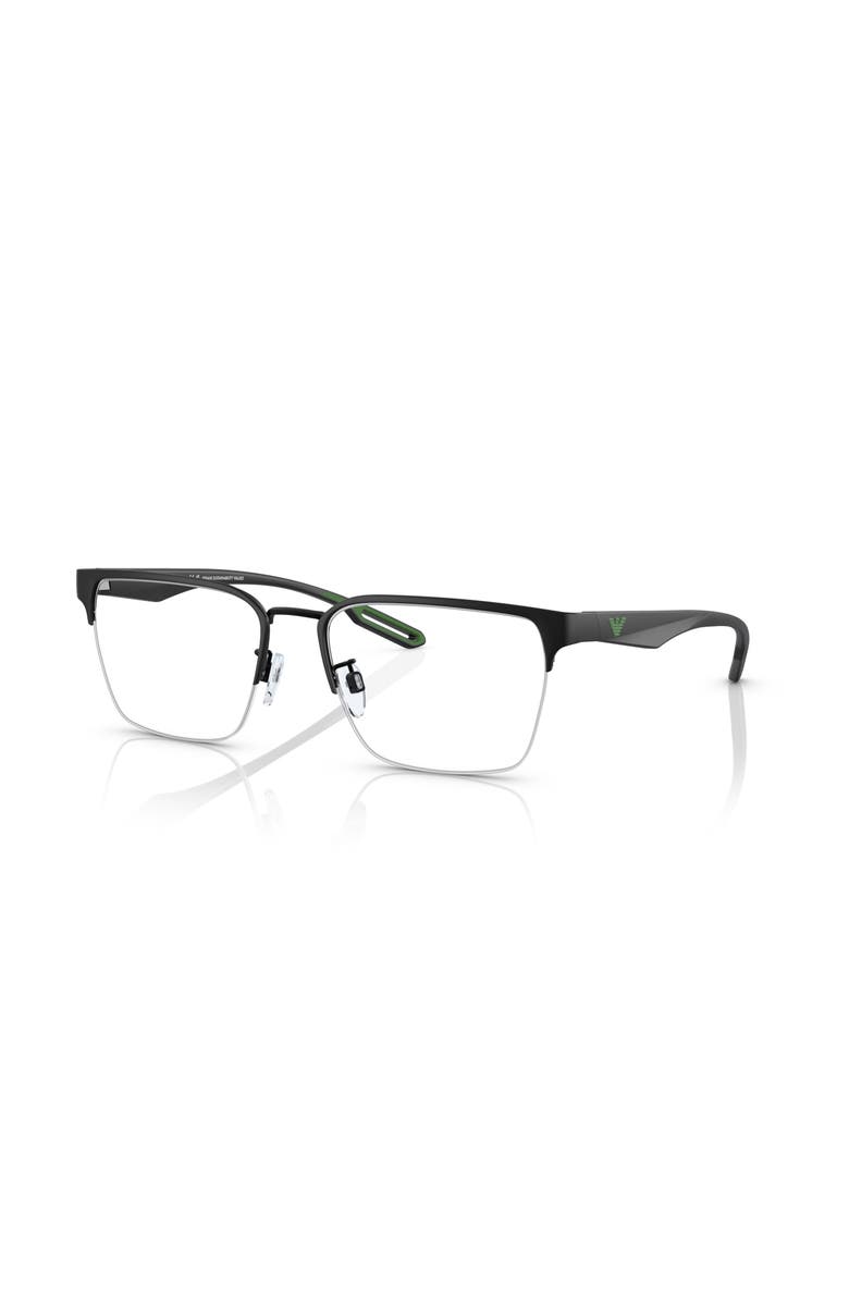 Emporio Armani 56mm Square optical glasses, Main, color, Black