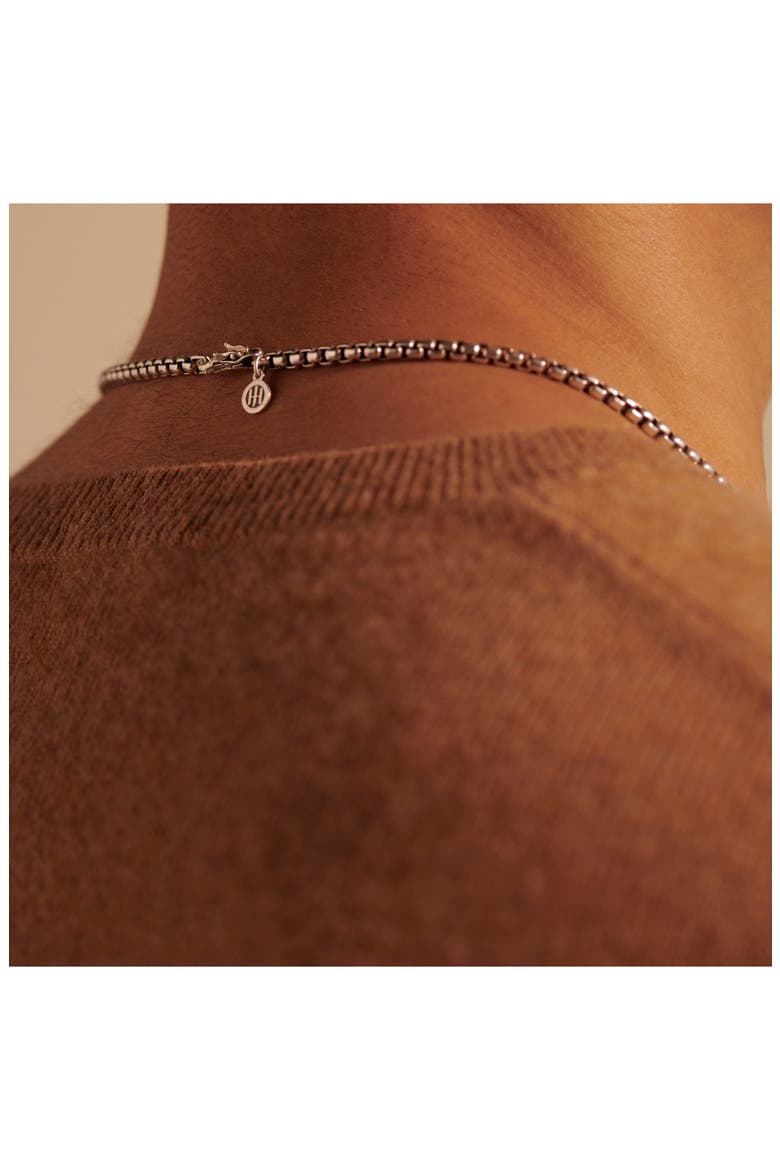 Men's Naga Box Chain Necklace, Alternate, color, SILVER