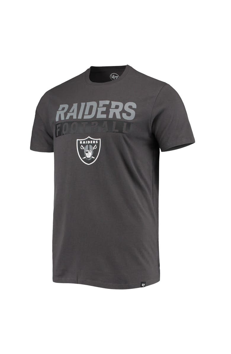 '47 Men's '47 Charcoal Las Vegas Raiders Dark Ops Super Rival T-Shirt, Alternate, color, Charcoal