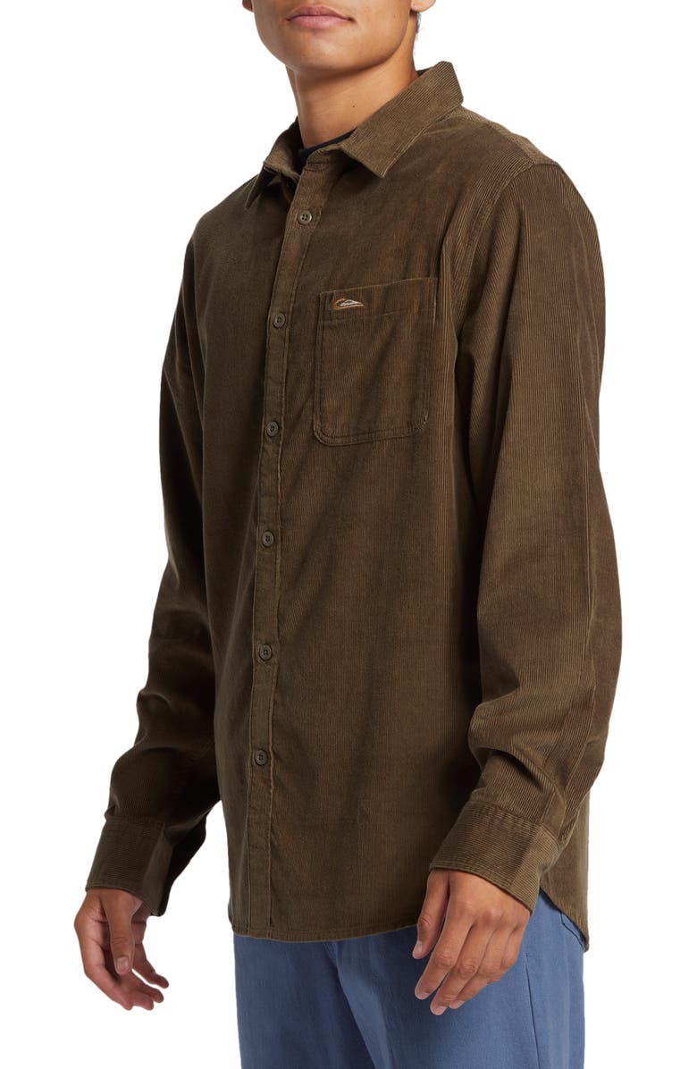 Quiksilver Smoke Trail Corduroy Button-Up Shirt, Alternate, color, 