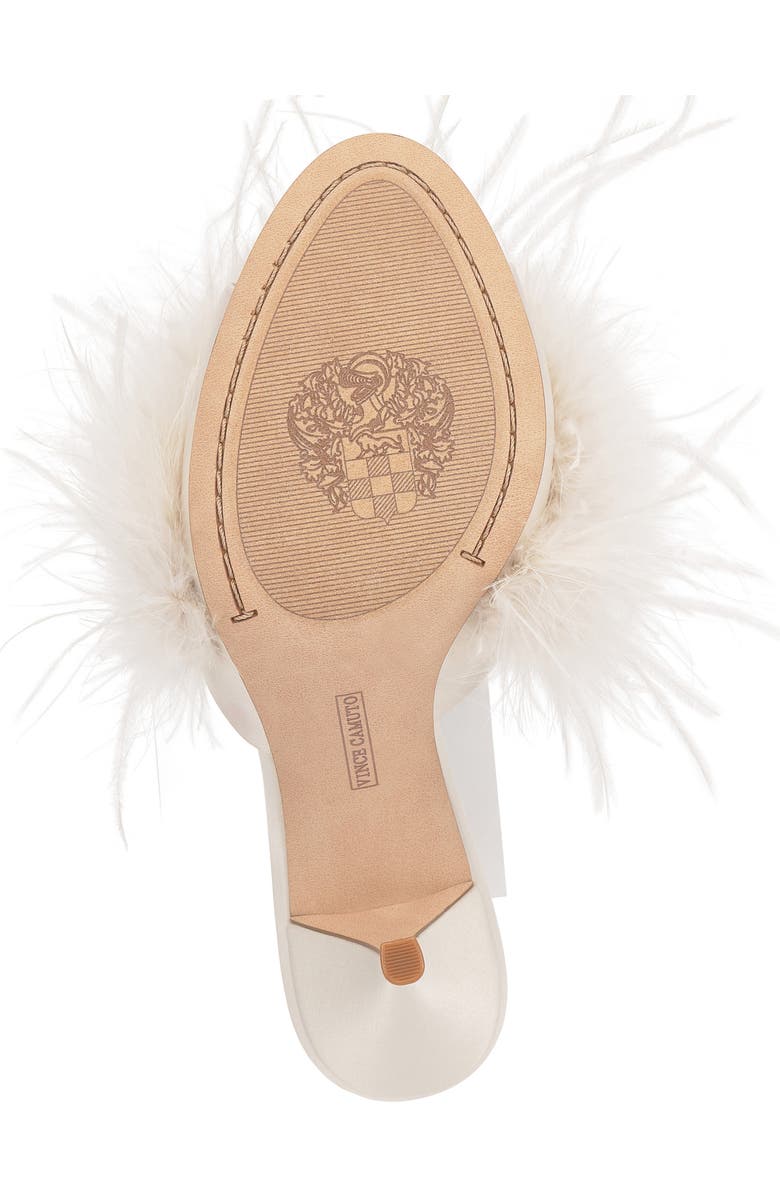 Vince Camuto Paelly Faux Feather Slide Sandal, Alternate, color, Milk