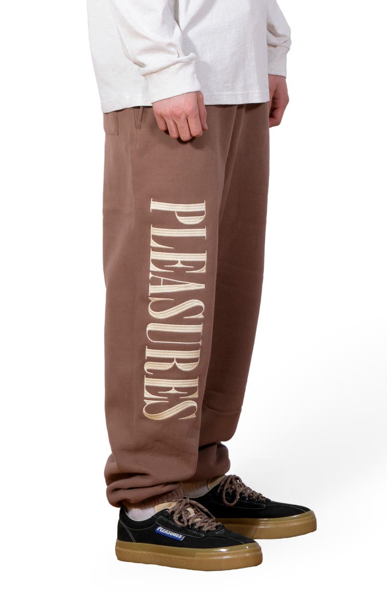PLEASURES Onyx Logo Joggers, Alternate, color, Brown