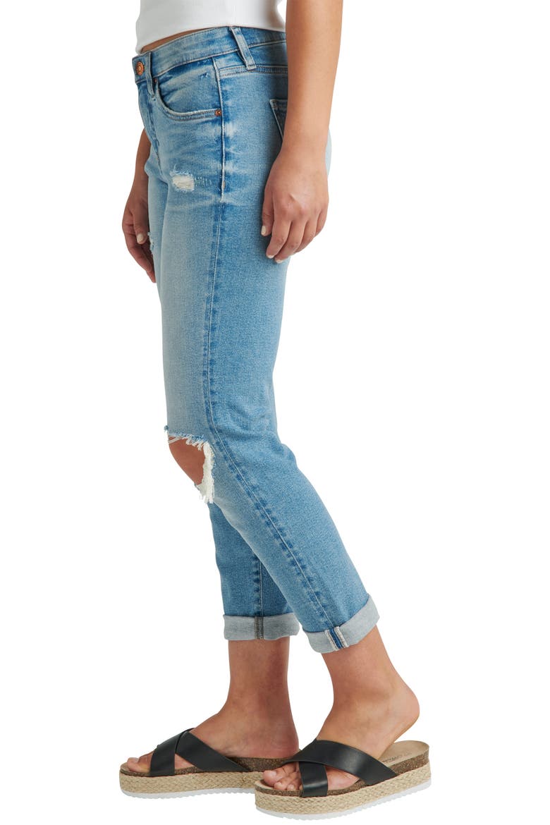 Jeans Carter Ripped Cuffed Girlfriend Jeans, Alternate, color, DEL MAR