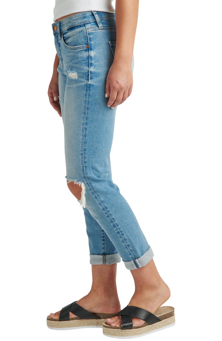 JAG Jeans Carter Ripped Cuffed Girlfriend Jeans, Alternate, color, 