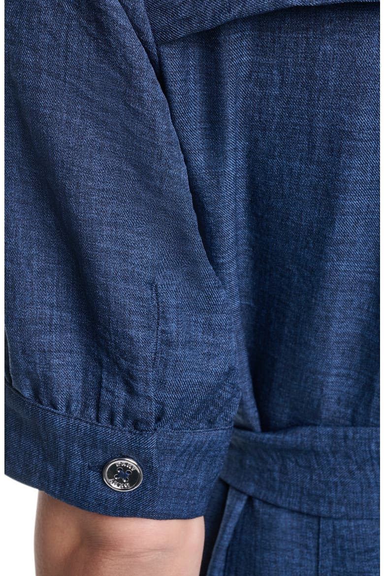 Mélange Belted Shirtdress, Alternate, color, INDIGO