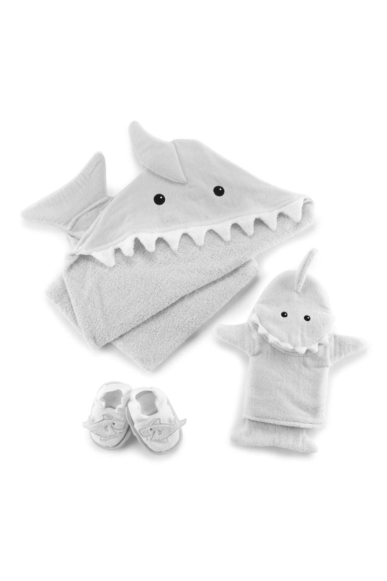 Let the Fin Begin 4-Piece Bath Set, Main, color, OPEN GREY