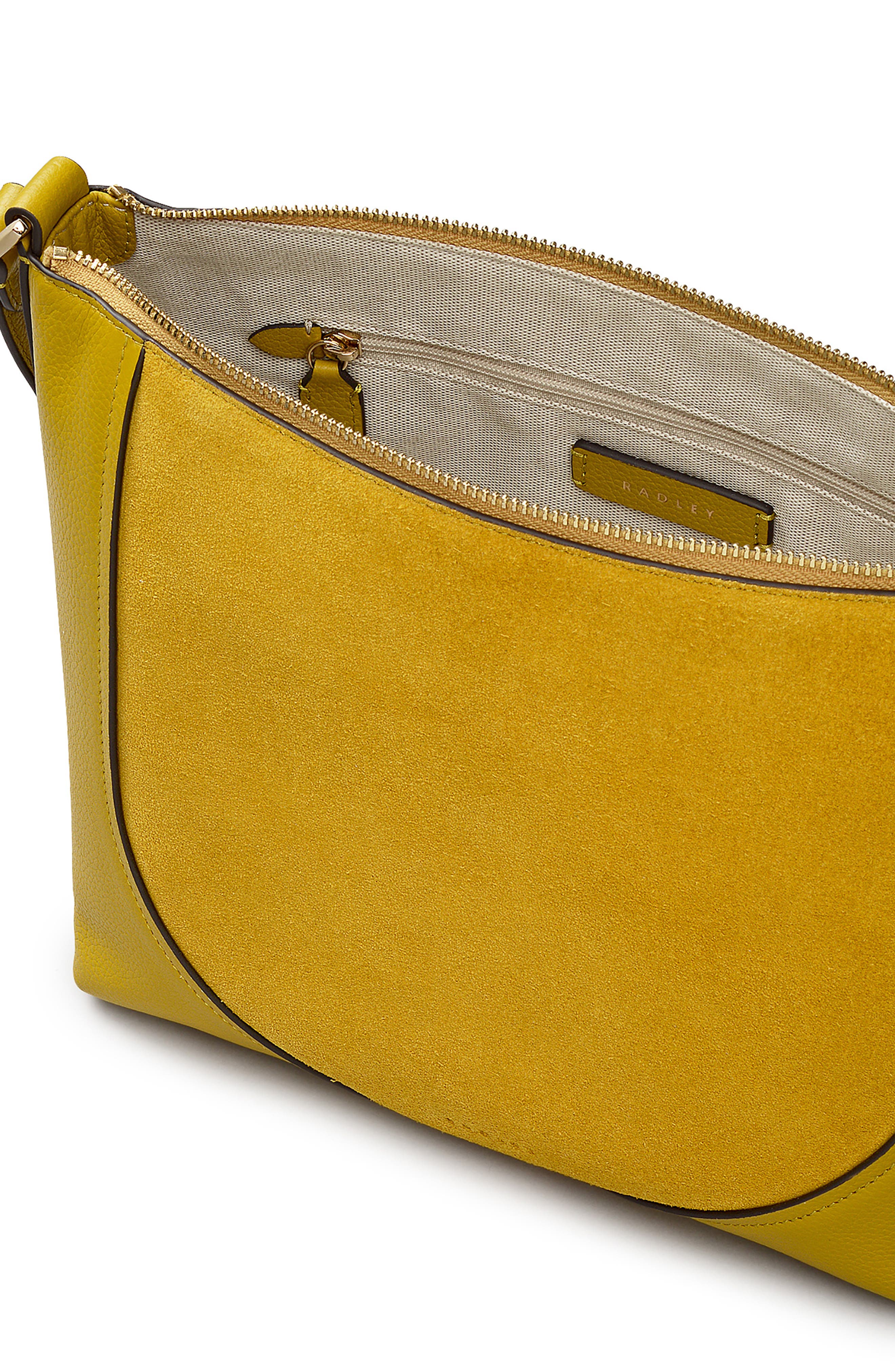 Radley Wood Park Suede Crossbody Bag, Alternate, color, Ochre