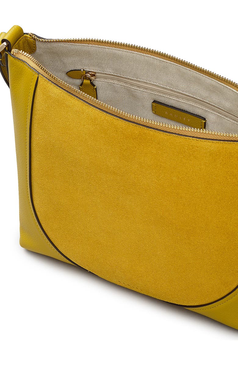 Radley Wood Park Suede Crossbody Bag, Alternate, color, Ochre