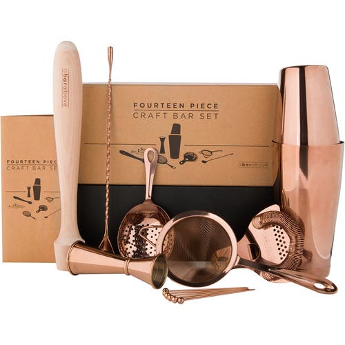 A Bar Above 14-piece Craft Bar Set, Antique Copper In Antique Copper