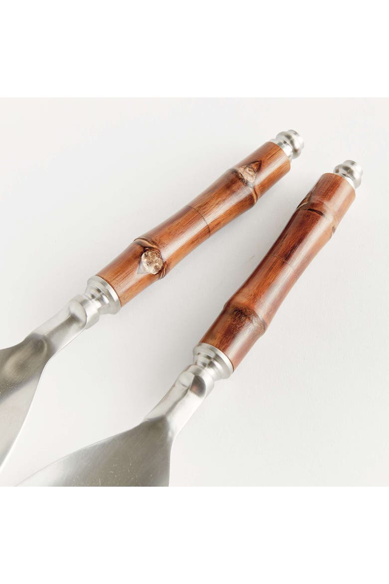 Barclay Butera Keystone Salad Servers Set Of 2, Alternate, color, Brown