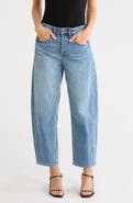 Good American High Waist Ankle Barrel Jeans