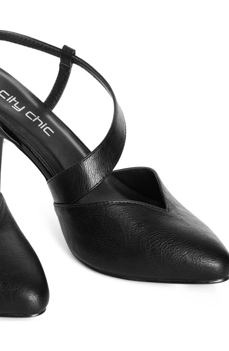City Chic Helen Slingback Pump, Alternate, color, Black