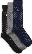 Polo Ralph Lauren Big & Tall 3-pk Dotted Crew Socks