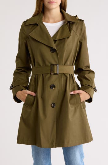 Sam Edelman Faux Leather Belted Trench Coat (New With Tags) deals (Size: M)