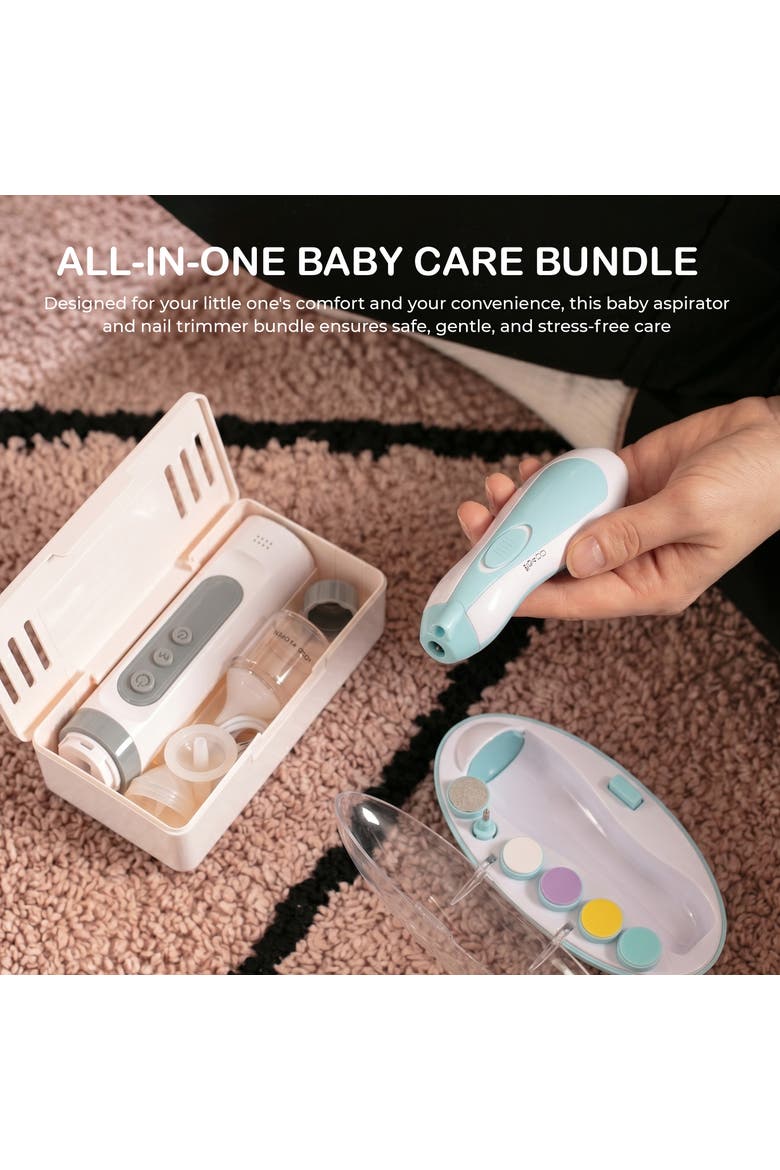 Electric Baby Grooming Set - Gentle Nasal Aspirator and Nail Trimmer, Alternate, color, Multicolor