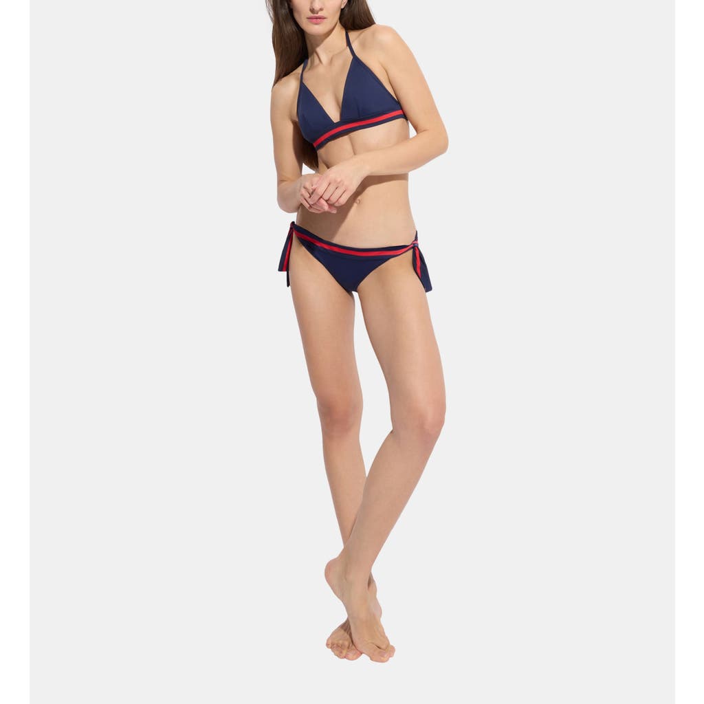 Women's Solid Side Tie Bikini Bottom - Vilebrequin X Ines De La Fressange in Bleu Marine
