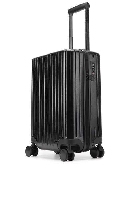 Miami Carry On Ocean Polycarbonate Carry On Spinner Suitcase In Black
