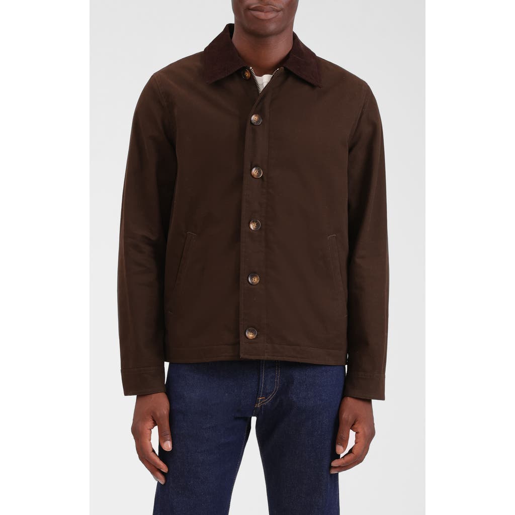 Bagatelle Classic Cotton Work Jacket In Brown