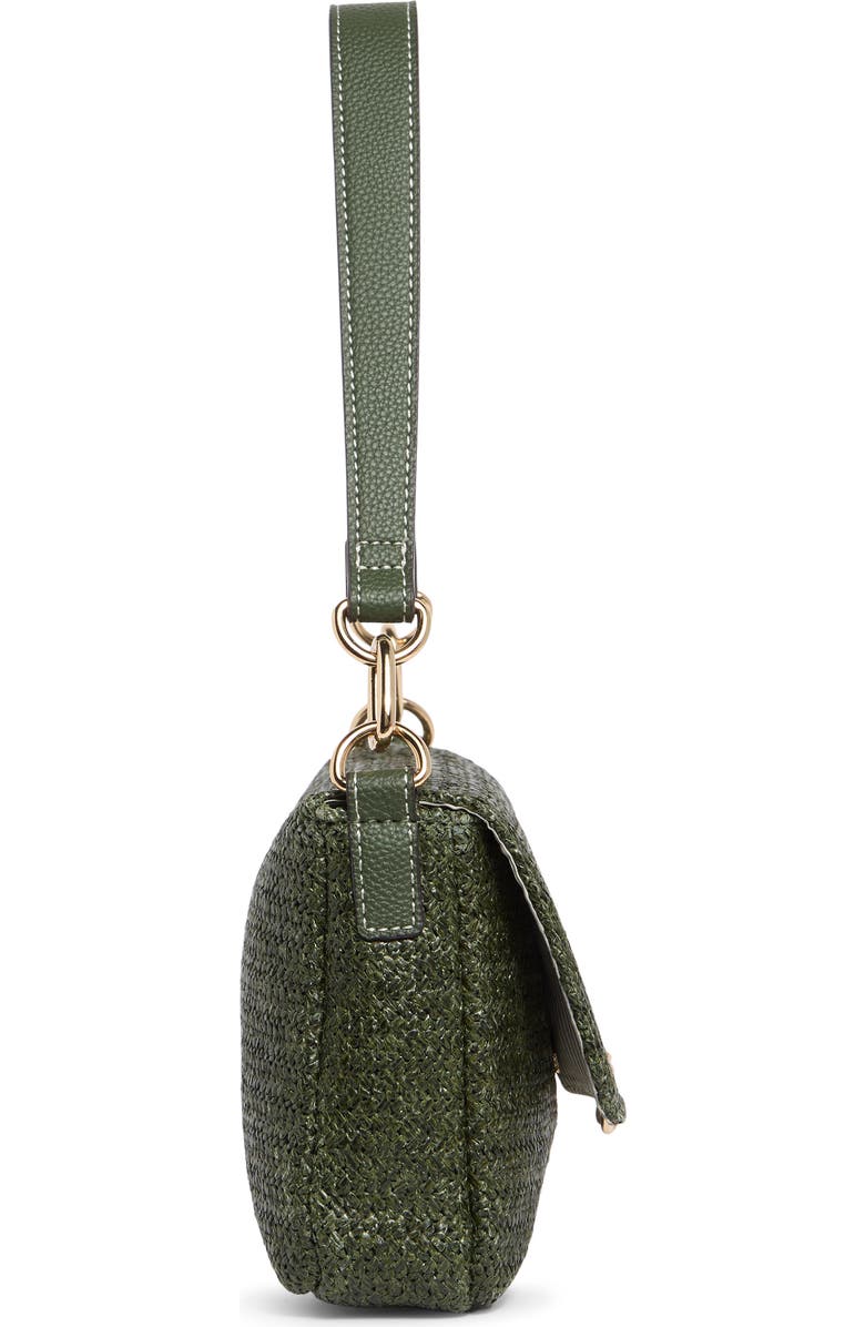 Nanette Lepore Woven Shoulder Bag, Alternate, color, Clover Straw / Clover