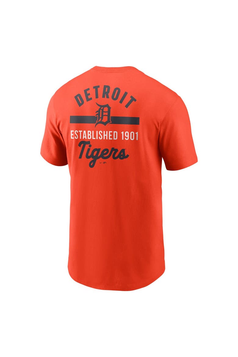 Men's Nike Orange Detroit Tigers 2-Hit T-Shirt, Alternate, color, Orange