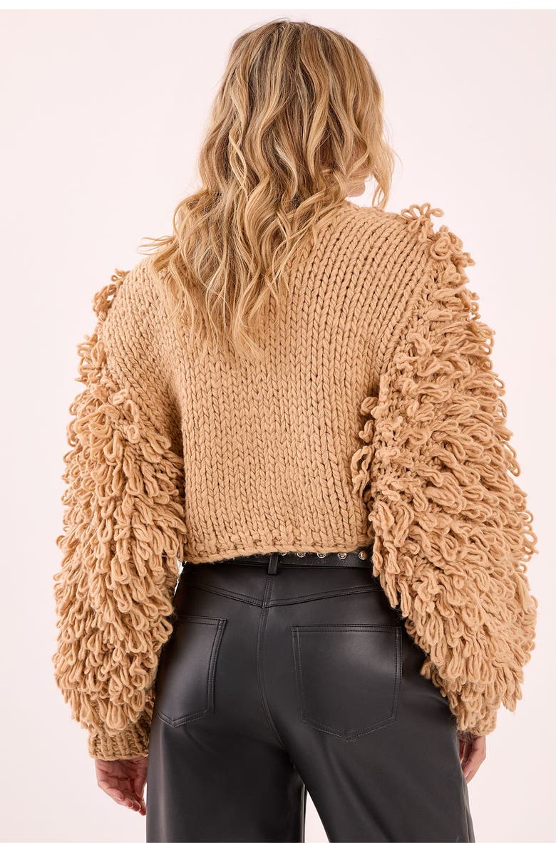 NASTY GAL High Neck Cropped Sweater, Alternate, color, Tan