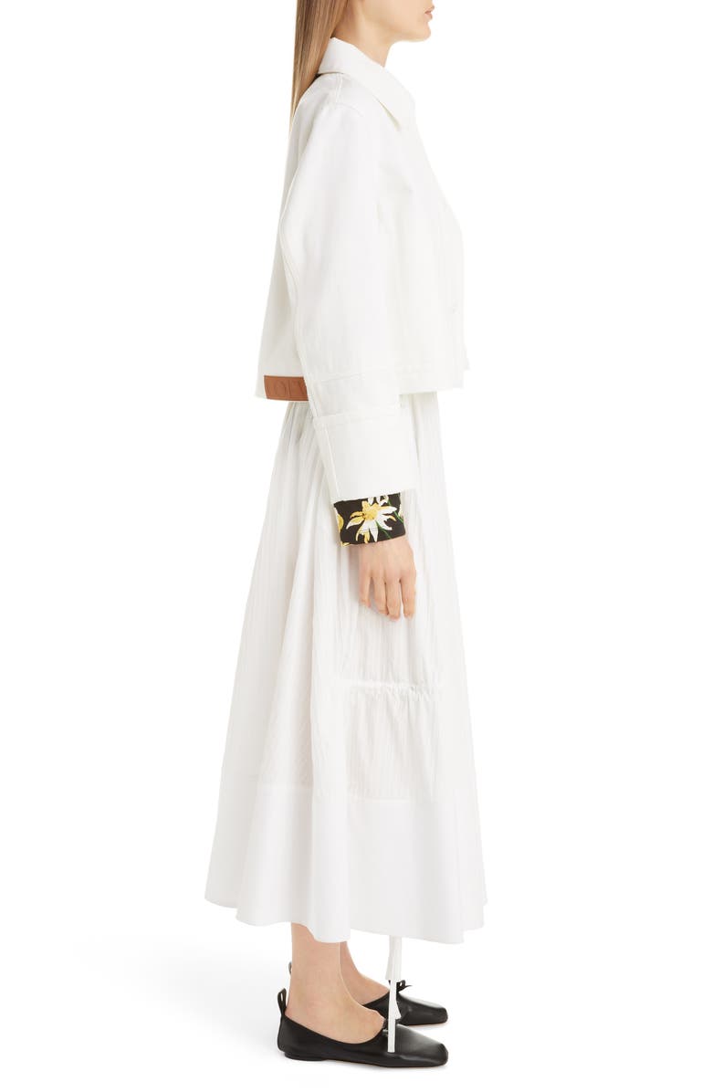 Loewe Crop Denim Jacket, Alternate, color, 